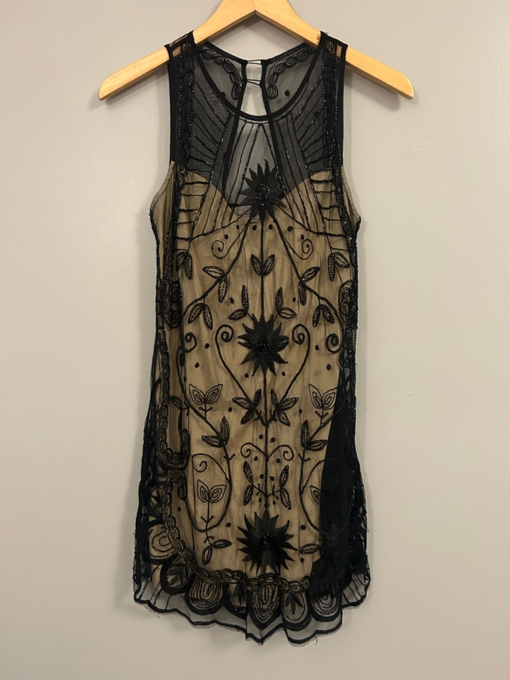 Abercrombie & Fitch Black Sheer Lace-Trim XS - Picture 2 of 7